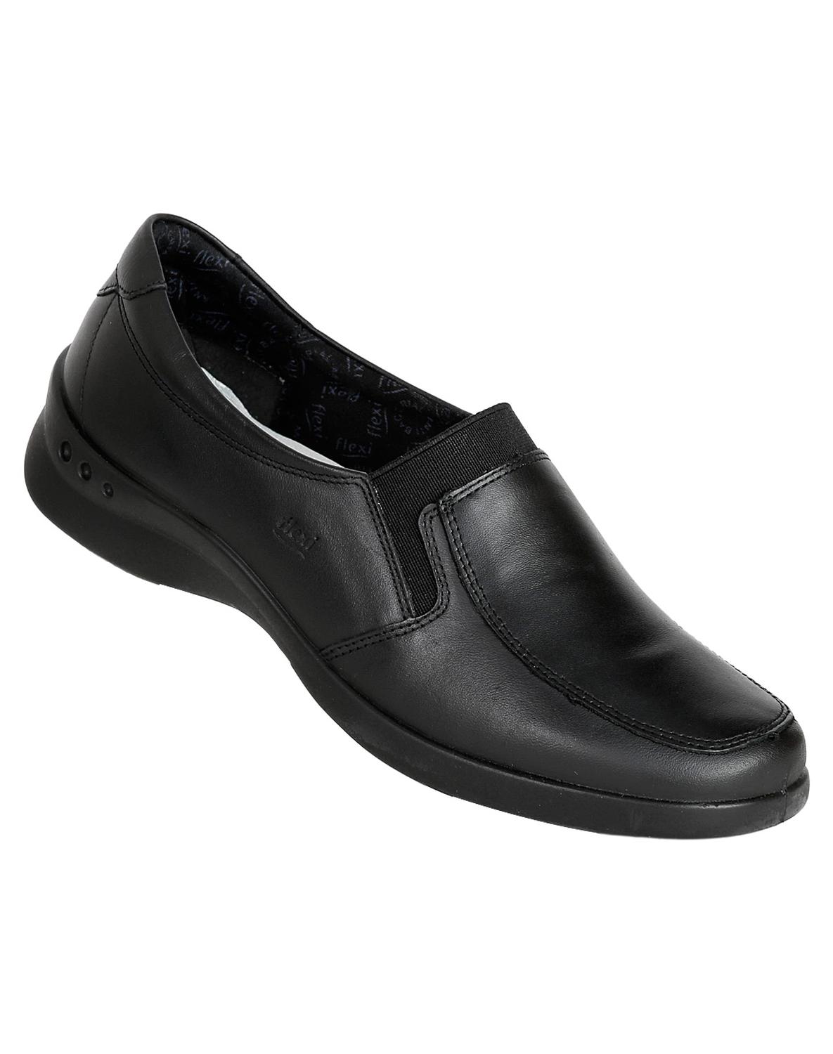 Zapato Mujer Confort Piso Negro Piel Flexi 02500512 – SALVAJE