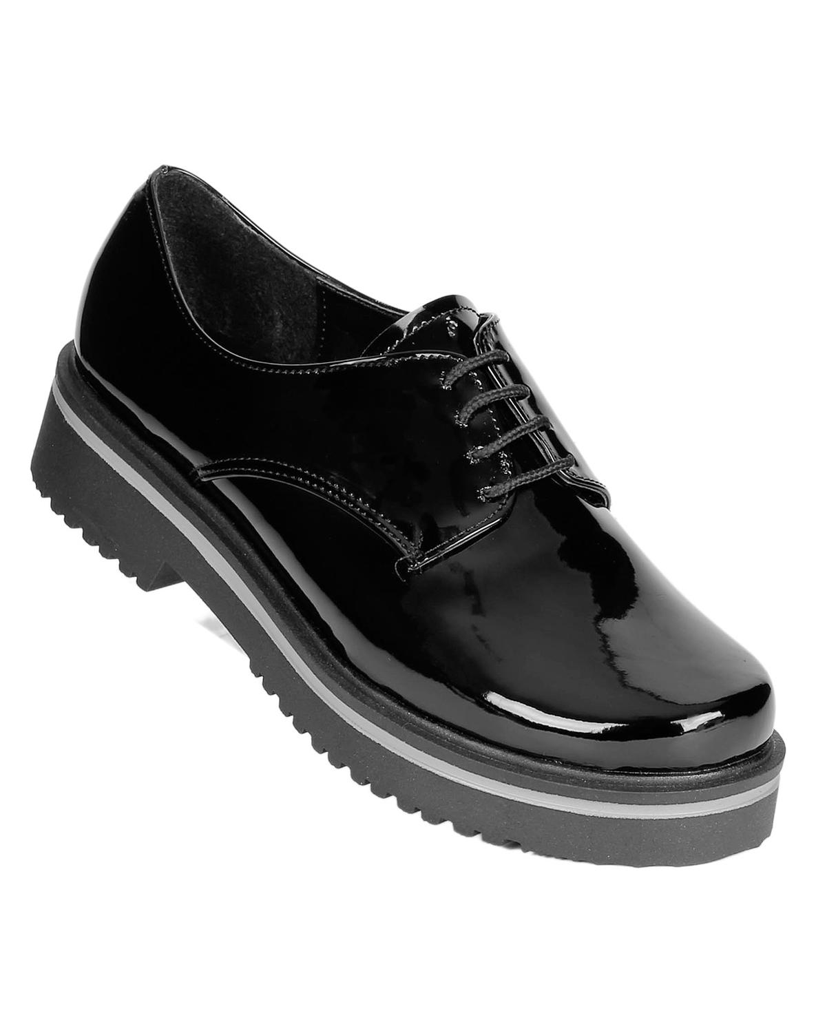 Charol Zapato Negro De Vestir Mujer Charol Zapatos De Tacon Con