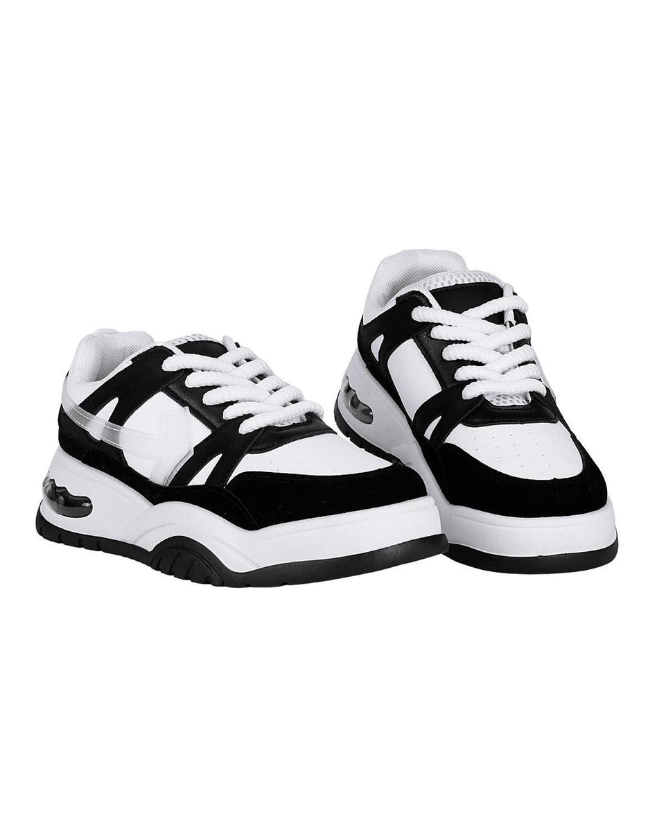Tenis Casual Vazza Color Negro Blanco Para Junior Ni 2025