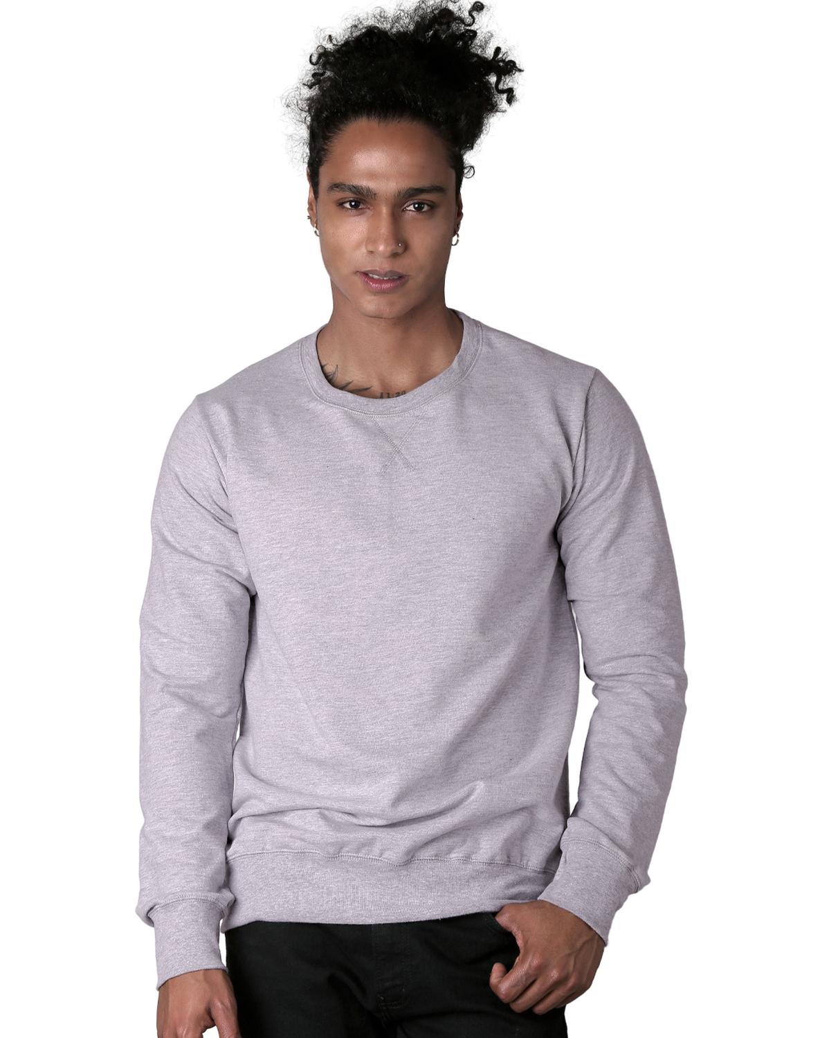 Sudadera Hombre Básico Sin Capucha Gris Optima 56504325 – SALVAJE