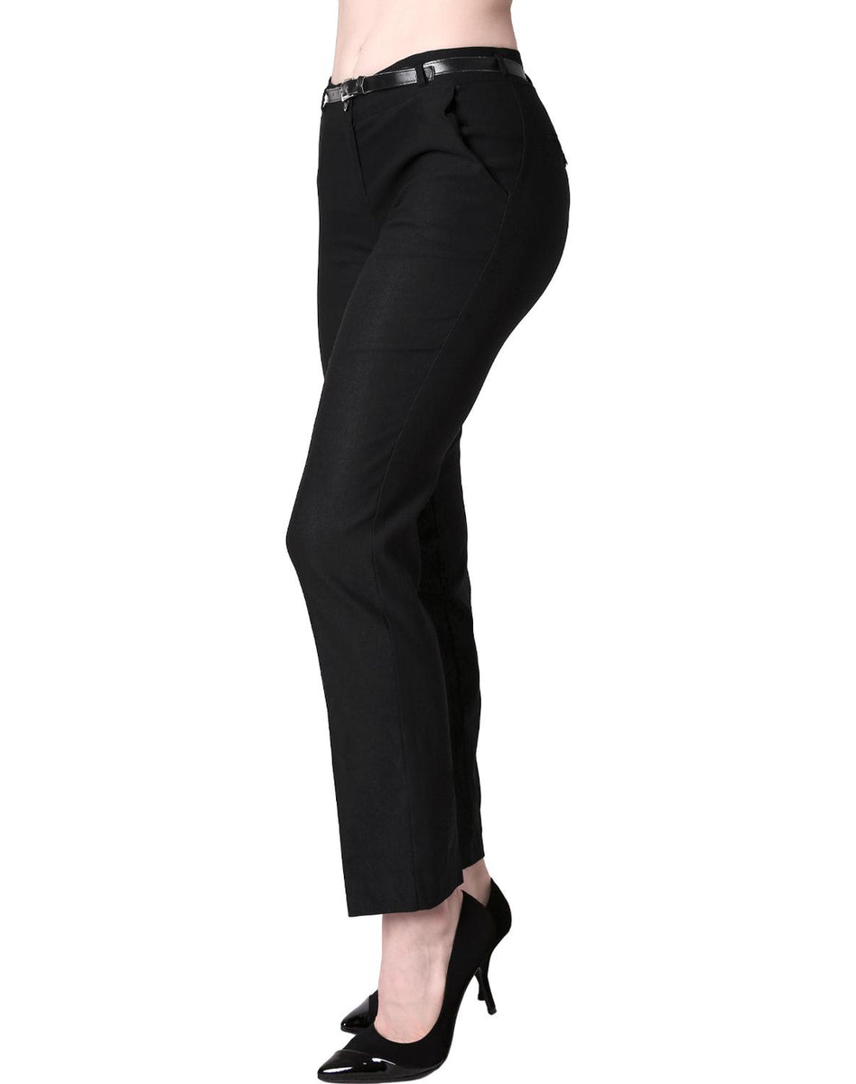 Pantalón Vestir Mujer Stfashion Negro 79304059 Spandex