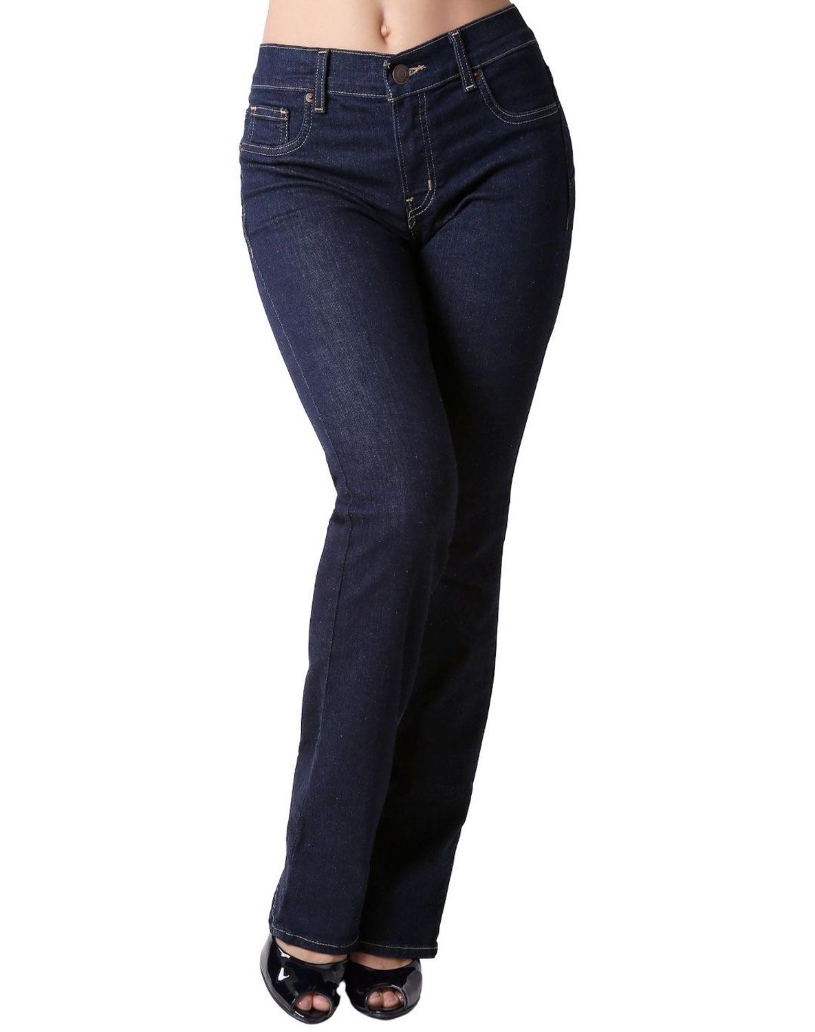 Mezclilla Pantalones Corte Vaquero Mujer Jeans Mujer Basico Recto