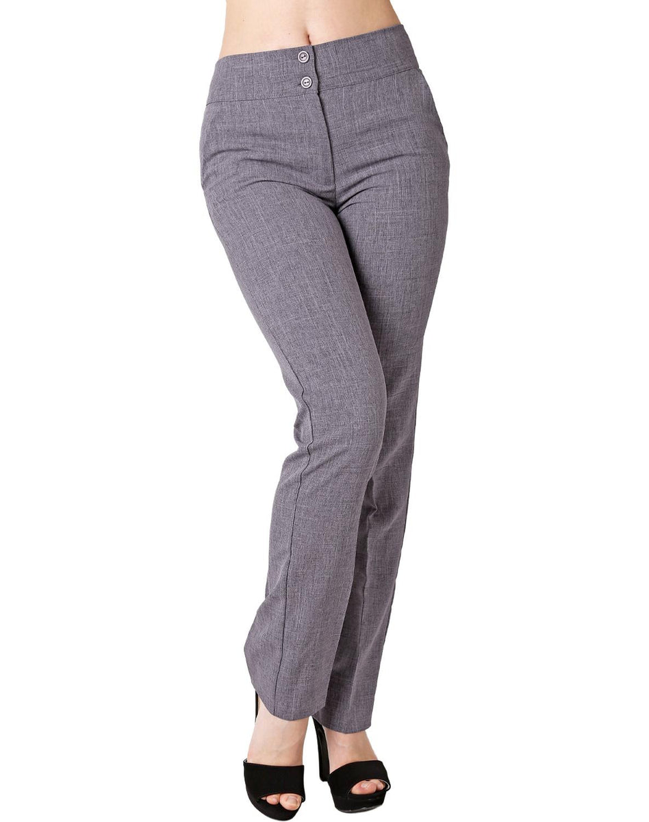 Pantalón Vestir Recto Mujer Beige Stfashion 79304609