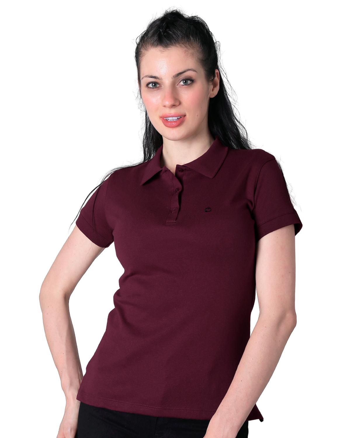 Playera Camisas Color Vino Para Mujer Polo Ralph Lauren Camiseta