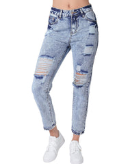 Jeans Moda Jogger Mujer Azul Capricho 76804800