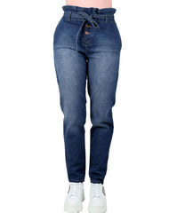 Jeans Mujer Moda Jogger Azul Oggi 59105224