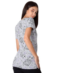 Playera Moda Camiseta Mujer Gris Disney 56505064