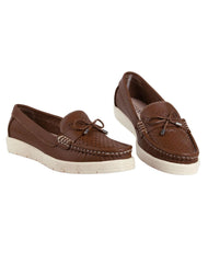 Zapato Mujer Mocasin Casual Café Piel Stfashion 16904200