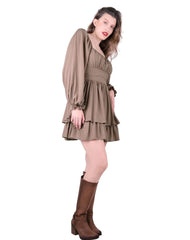 Vestido Mujer Casual Beige Stfashion 79305069