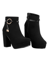 Botin Mujer Formal Tacon Negro Vifra 08004303