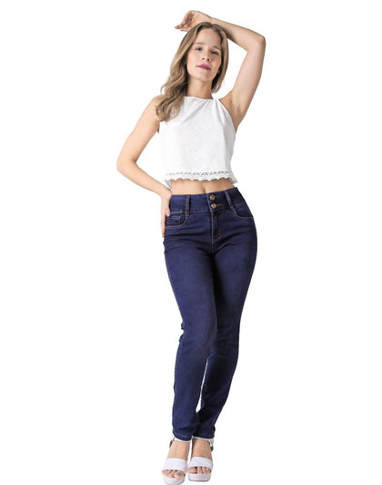 Jeans Mujer Moda Skinny Azul Fergino 52904806