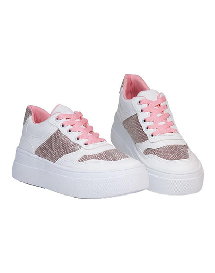 Tenis Mujer Casual Plataforma Blanco Stfashion 16904105