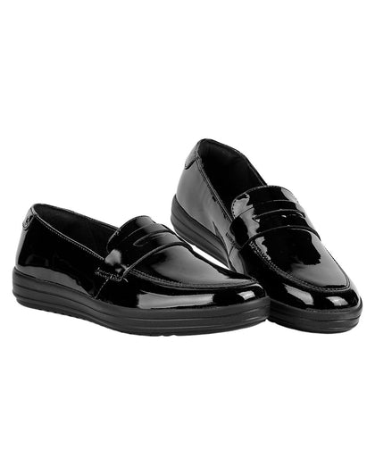 Zapato Mujer Mocasín Vestir Piso Negro Flexi 02503805