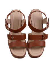 Sandalia Mujer Casual Plataforma Café Stfashion 23504203