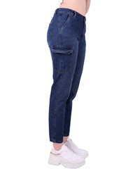 Jeans Mujer Moda Cargo Azul Fergino 52905201