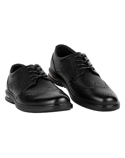 Zapato Oxford Vestir Hombre Negro Piel Flexi 02504036