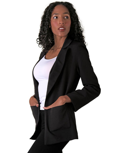 Saco Formal Blazer Mujer Negro Stfashion 71004239