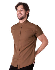 Camisa Hombre Casual Slim Café Stfashion 50505204