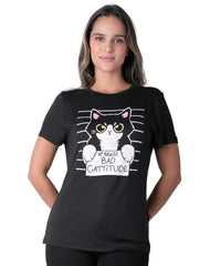 Playera Mujer Moda Camiseta Negro Aditivo 55205003