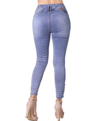 Jeans Moda Skinny Mujer Azul Fergino 52904607