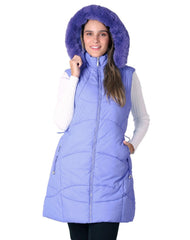 Chaleco Mujer Invernal Con Capucha Lila Roosevelt 50105236