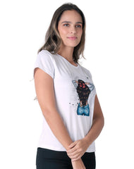 Playera Mujer Moda Camiseta Blanco Stfashion 69705023