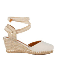 Sandalia Mujer Casual Cuña Beige Stfashion 23504004