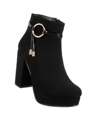 Botin Mujer Formal Tacon Negro Vifra 08004303