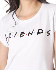 Playera Mujer Moda Camiseta Blanco Friends 58204806