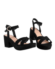 Sandalia Mujer Formal Tacon Negro Lady Paulina 02704203