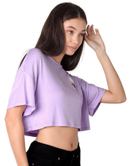 Playera Mujer Moda Camiseta Lila Stfashion 68705010