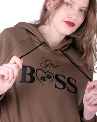 Hoodie Mujer Con Capucha Café Stfashion 69705219