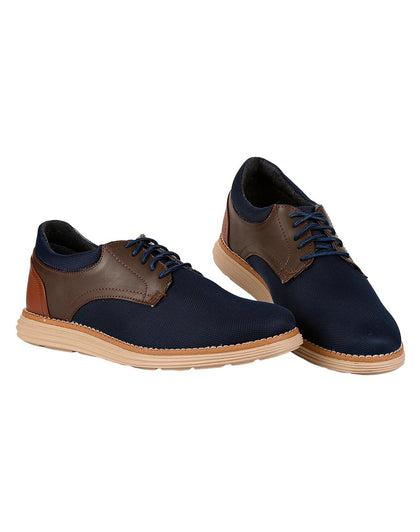 Zapato Casual Oxford Hombre Azul Textil Stfashion 18203801
