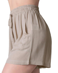 Short Mujer Casual Recto Beige Stfashion 52404608
