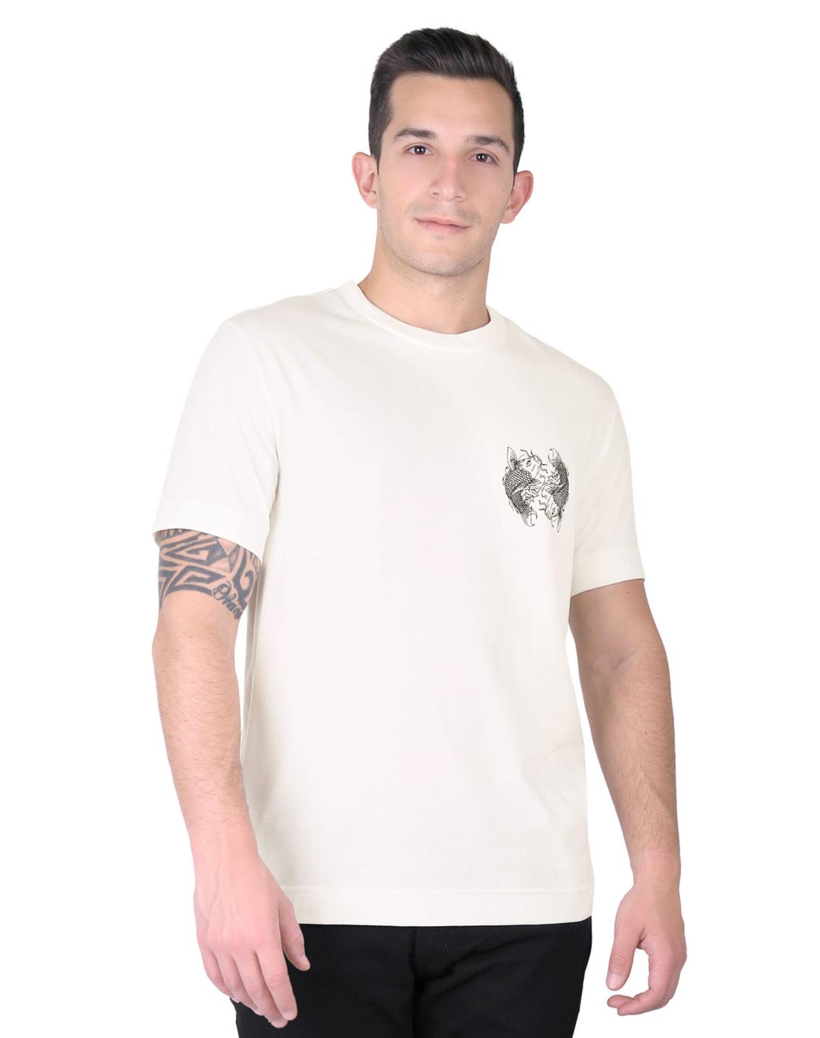 Playera Hombre Moda Camiseta Beige Aditivo 55205405 – SALVAJE