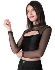 Playera Mujer Moda Camiseta Negro Stfashion 64104884