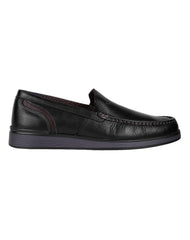 Zapato Hombre Mocasin Casual Negro Piel Flexi 02504146