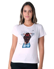 Playera Mujer Moda Camiseta Blanco Stfashion 69705023