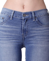 Jeans Mujer Moda Recto Azul Oggi 59104604
