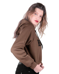 Hoodie Mujer Con Capucha Café Stfashion 69705219