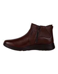 Botin Mujer Casual Piso Café Piel Flexi 02504105