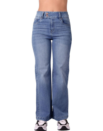 Jeans Mujer Moda Acampanado Azul Furor 62106819