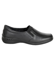 Zapato Mujer Confort Piso Negro Piel Flexi 02500512