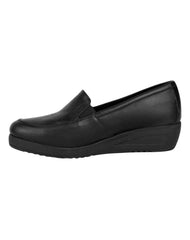Zapato Mujer Mocasin Casual Cuña Negro Stfashion 04604101