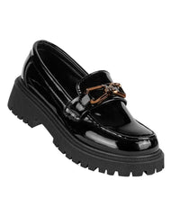 Zapato Mujer Mocasín Casual Negro Via Urbana 06803915