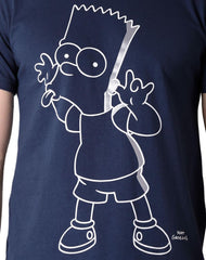 Playera Hombre Moda Camiseta Azul Simpson 58205020