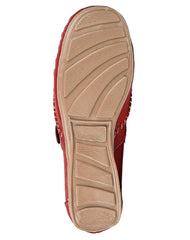 Zapato Mujer Confort Piso Rojo Piel Stfashion 08503701