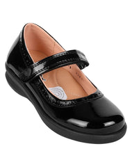 Zapato Escolar Niña Negro Tipo Charol Blasito 10603800