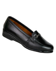 Zapato Mujer Confort Cuña Negro Piel Edivan 04103500