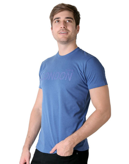 Playera Hombre Moda Camiseta Azul Furor 62107023